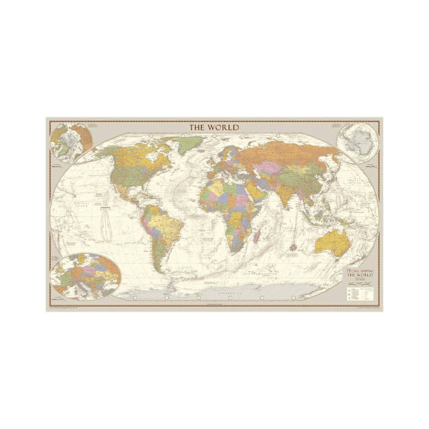 Vintage World Map Poster